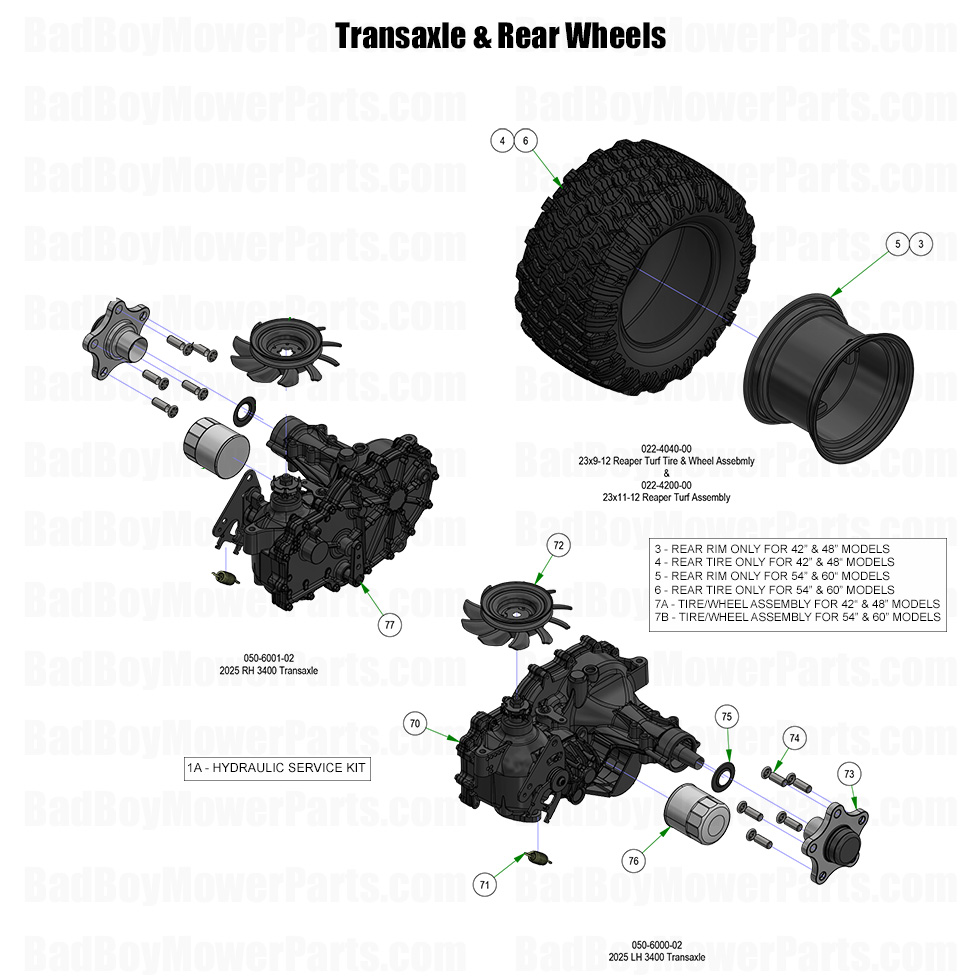 2025 Maverick HD - Transaxle & Rear Wheels